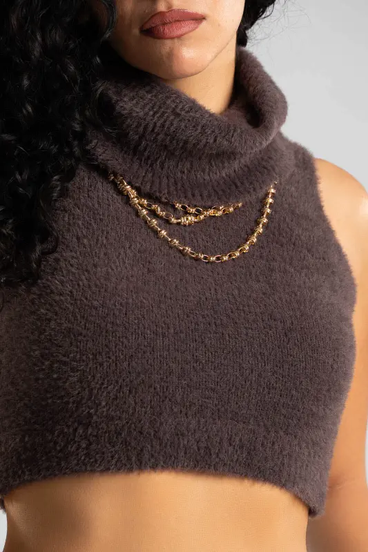 Top Crop Turtleneck