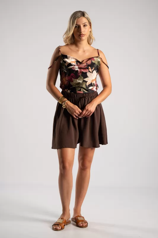 Τοπ Floral Ντραπέ