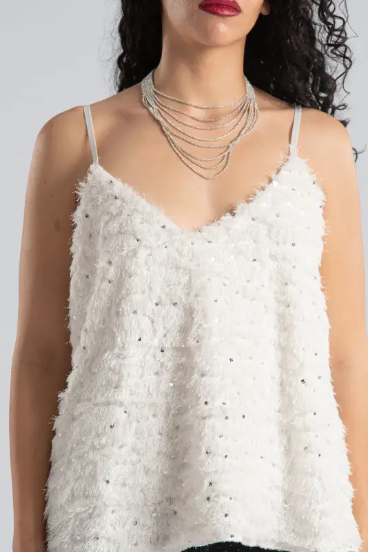 Top Fluffy Decorative Sequins