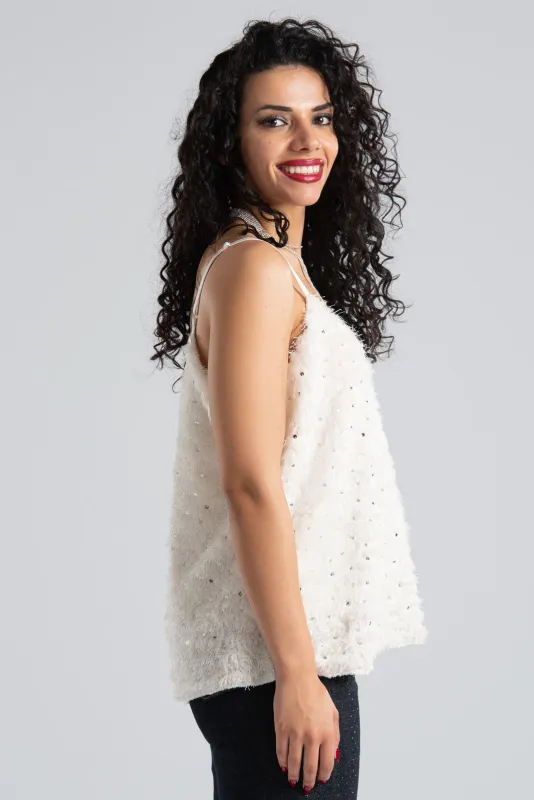 Top Fluffy Decorative Sequins