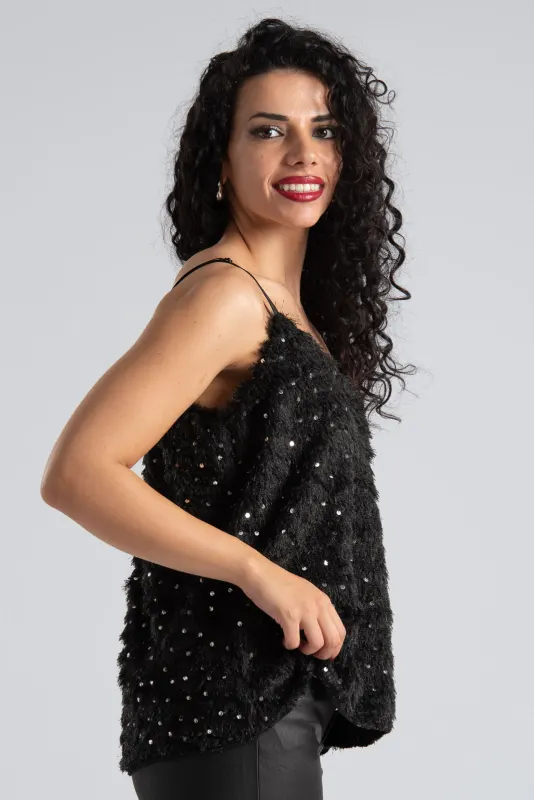 Top Fluffy Decorative Sequins