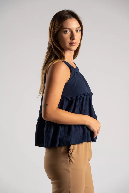Top Lurex Ruffle 