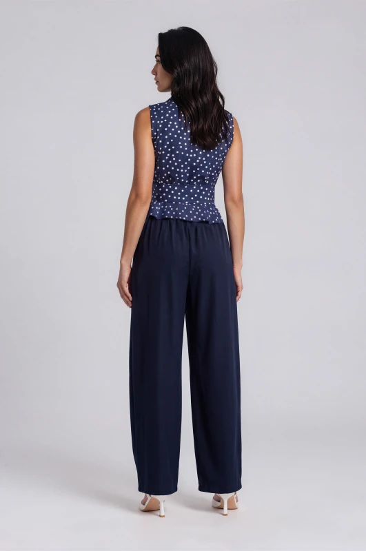 Top Polka Dot Asymmetrical with Tie 