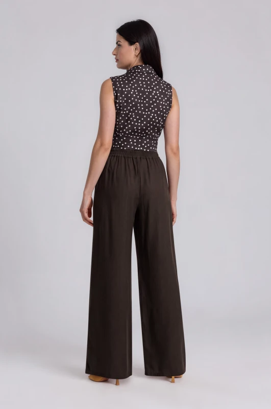 Top Polka Dot Asymmetrical with Tie 