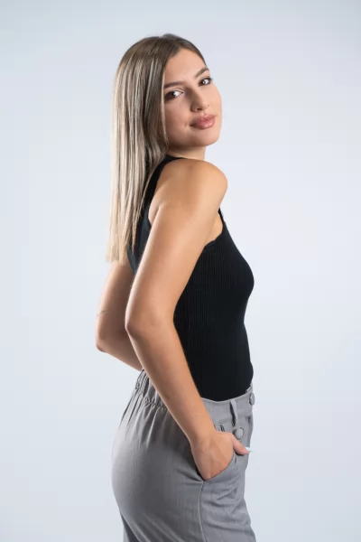 Top Rib V Μαύρο
