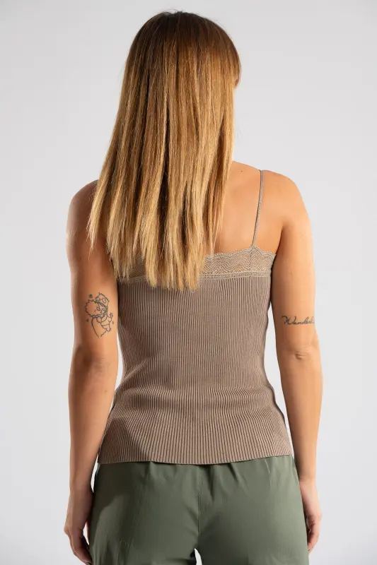 Top Strap Lace Rib