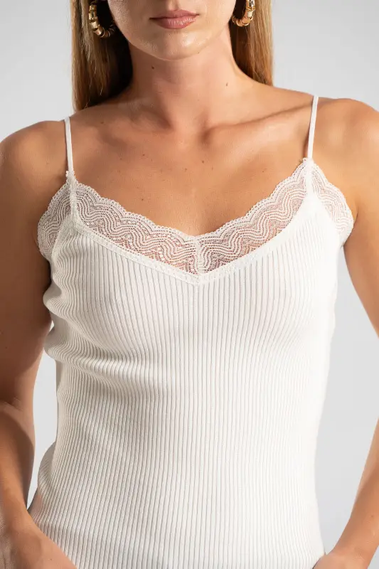 Top Strap Lace Rib