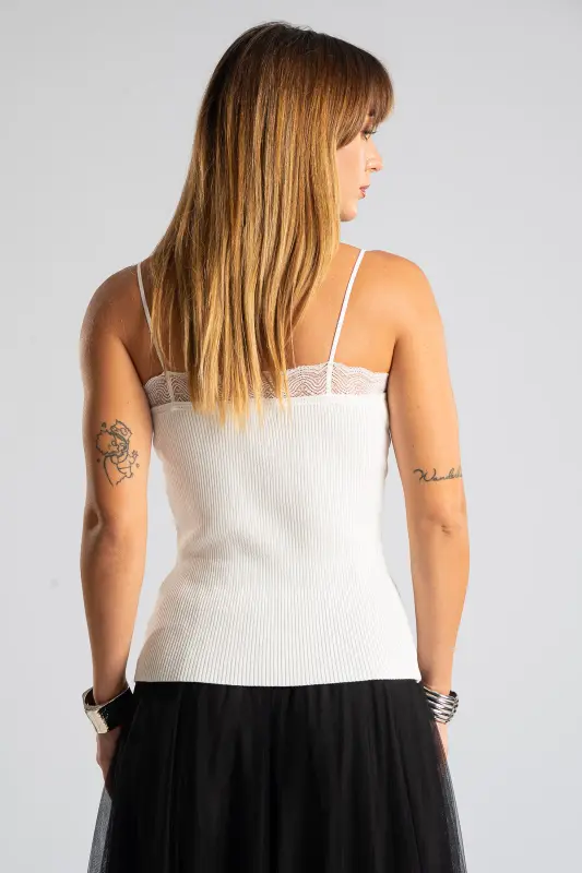 Top Strap Lace Rib