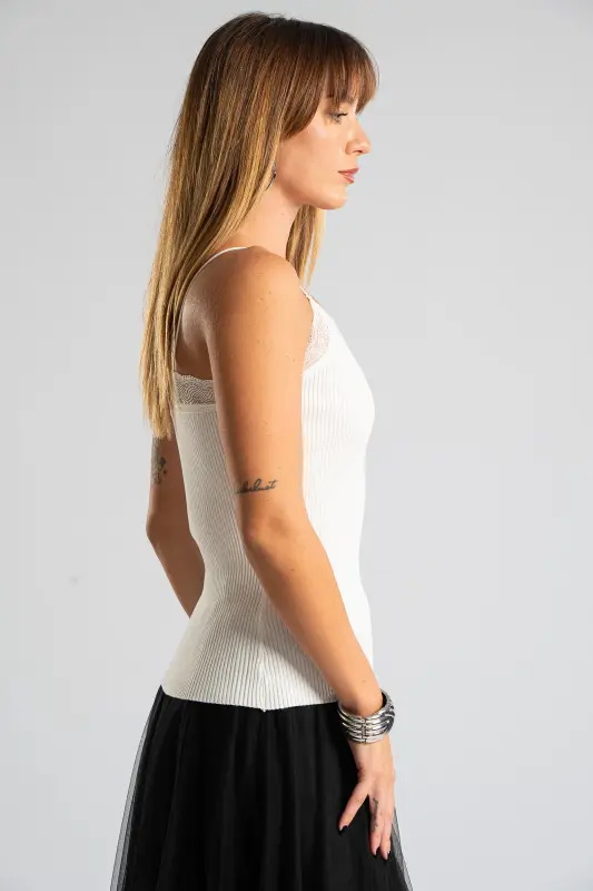 Top Strap Lace Rib