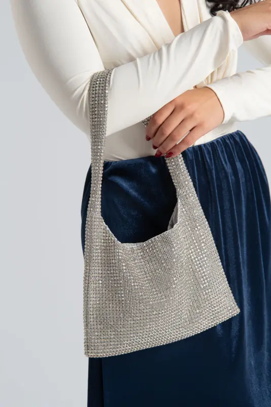 Τσάντα Αμπιγιέ Ορθογώνια Στρας