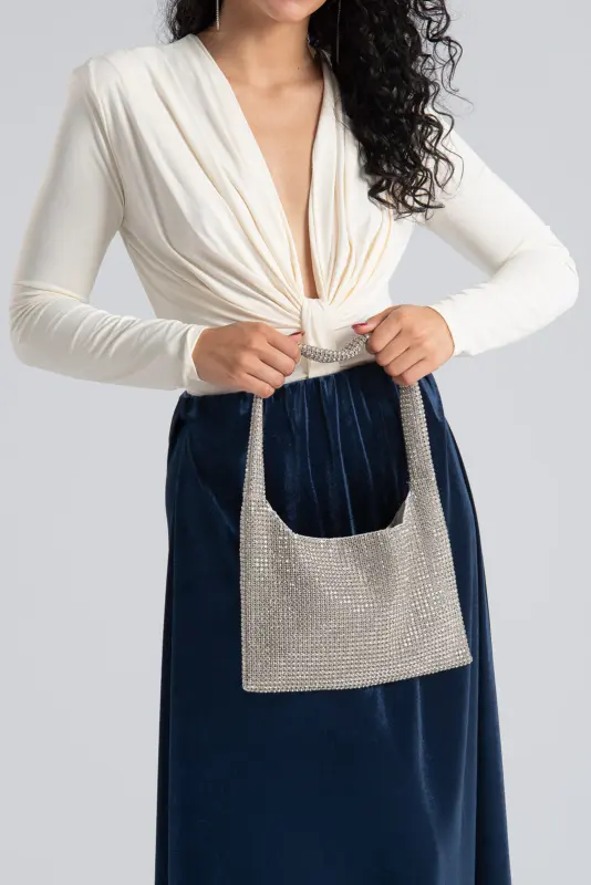 Τσάντα Αμπιγιέ Ορθογώνια Στρας