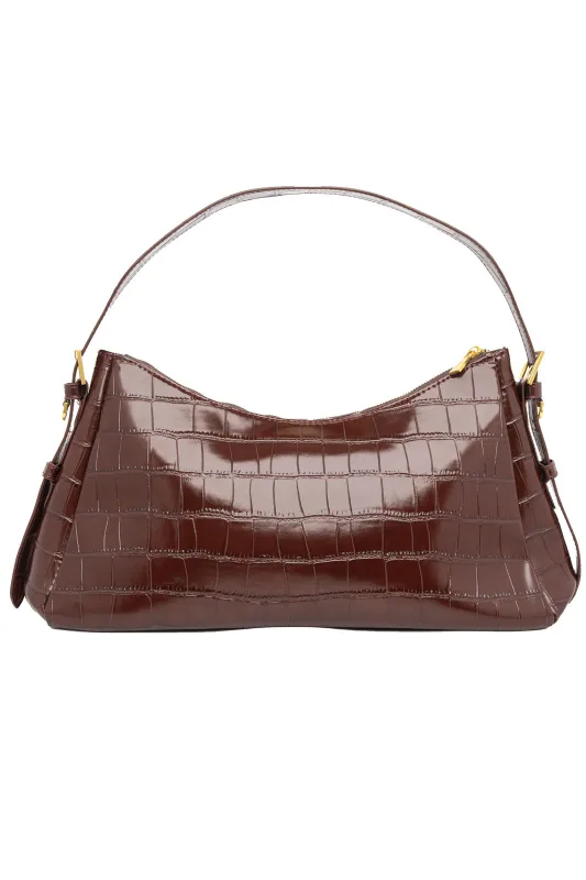 Τσάντα Baguette Croco