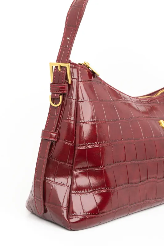Τσάντα Baguette Croco