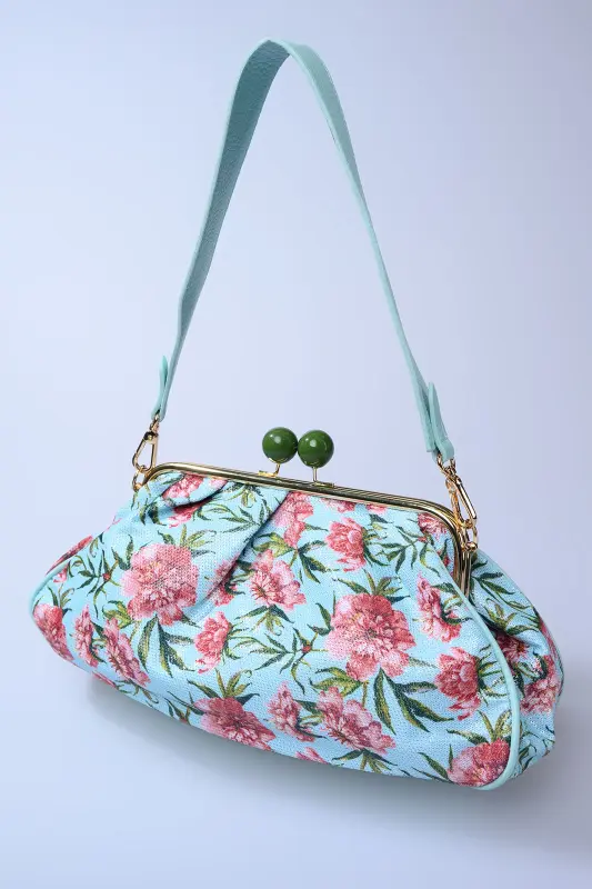 Tσάντα Clutch Floral Παγιέτες
