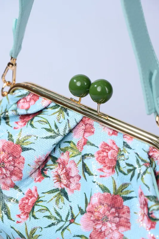 Tσάντα Clutch Floral Παγιέτες