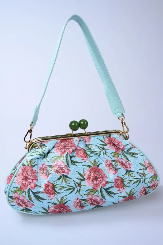 Tσάντα Clutch Floral Παγιέτες