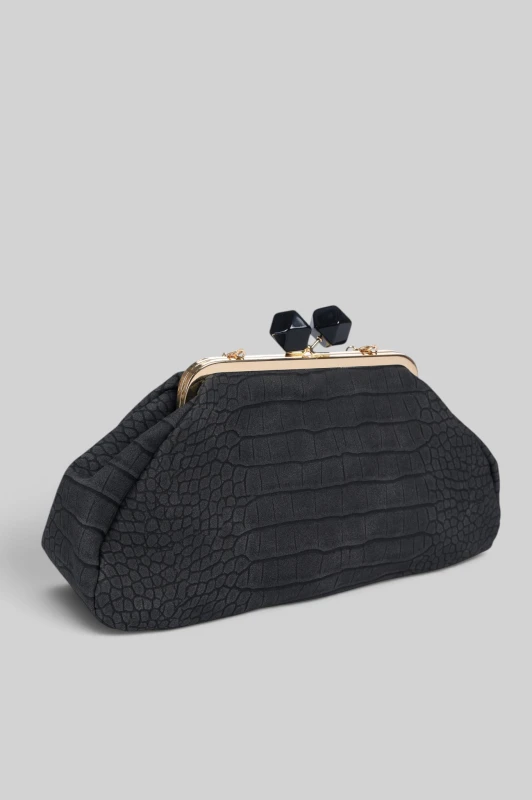 Τσάντα Clutch Κροκό