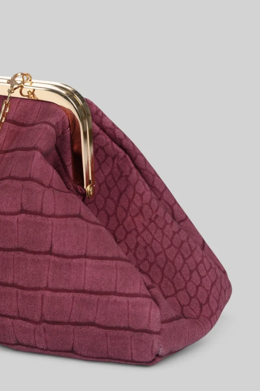 Τσάντα Clutch Κροκό