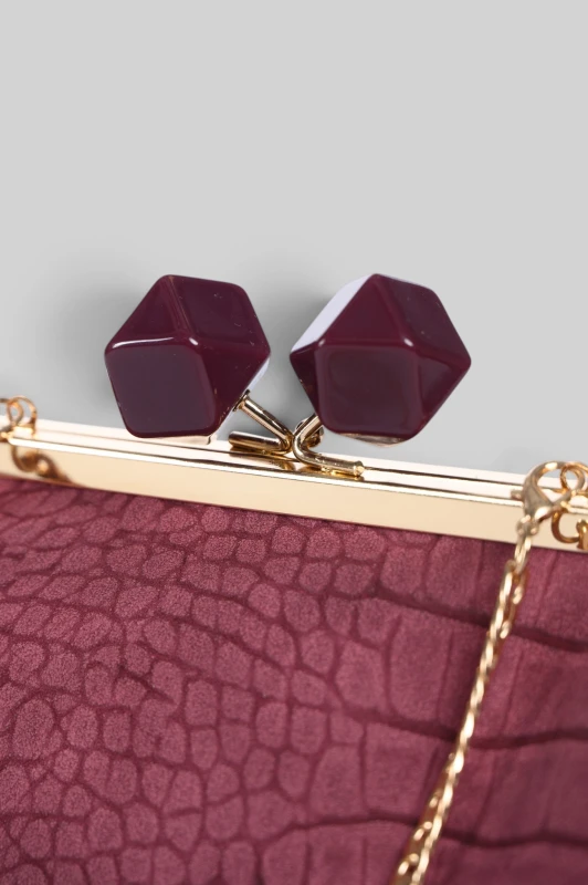 Τσάντα Clutch Κροκό