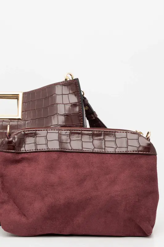 Bag Croco with Metal Detail