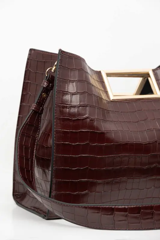 Bag Croco with Metal Detail