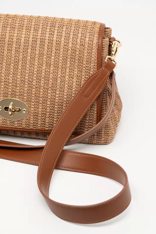 Τσάντα Crossbody Ψάθινη