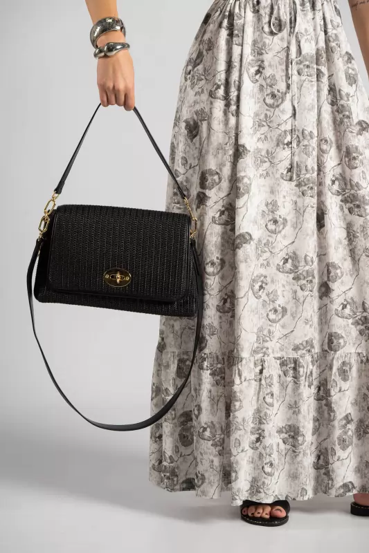 Τσάντα Crossbody Ψάθινη