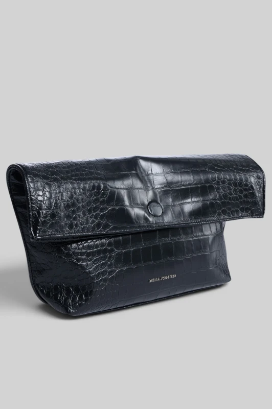 Bag Envelope Leatherette Croco 