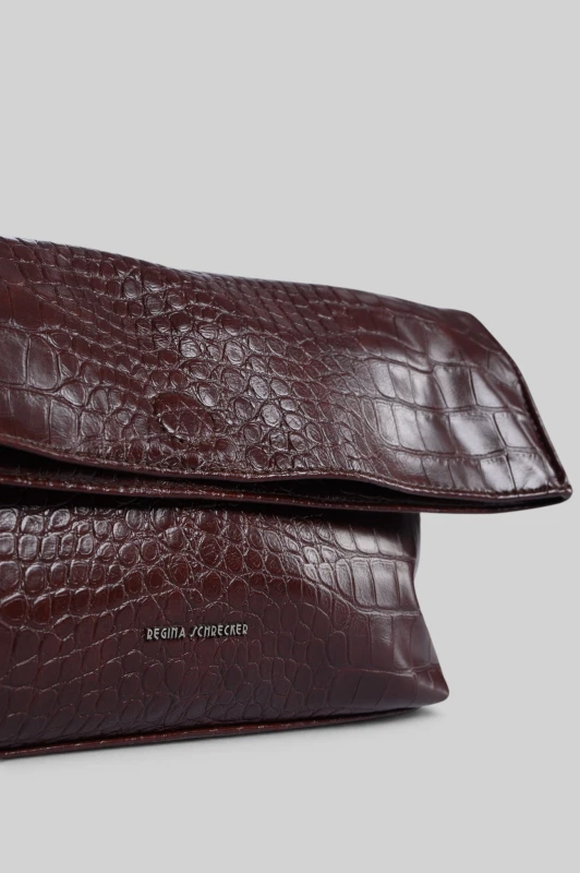 Bag Envelope Leatherette Croco 