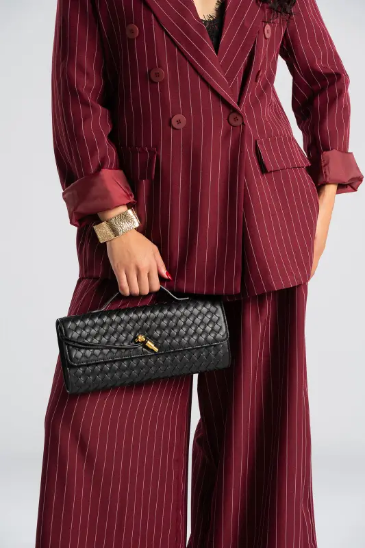 Τσάντα Φάκελος Πλεκτή Όψη