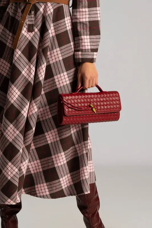 Τσάντα Φάκελος Πλεκτή Όψη