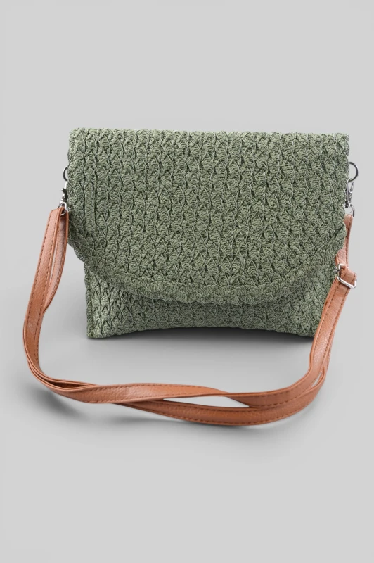 Folder Bag Raffia Crossbody 