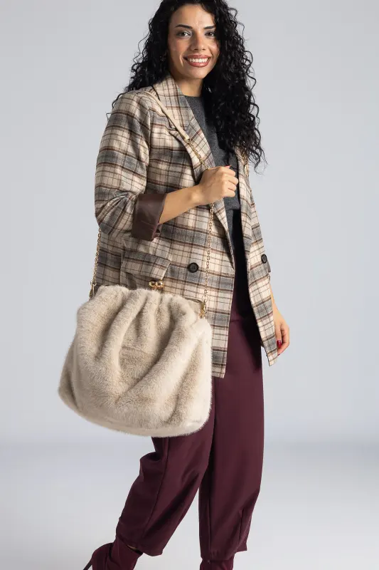 Τσάντα Frame Συνθετική Γούνα