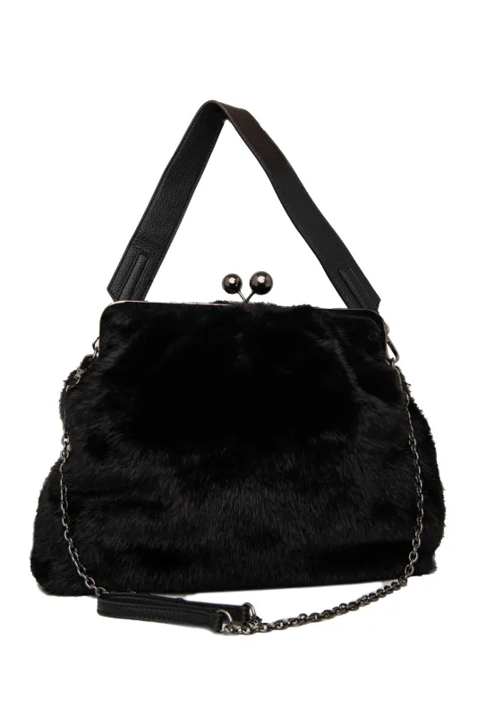 Τσάντα Frame Συνθετική Γούνα