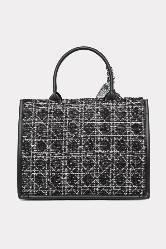 Τσάντα Handbag Γεωμετρικά Σχέδια Φουλάρι