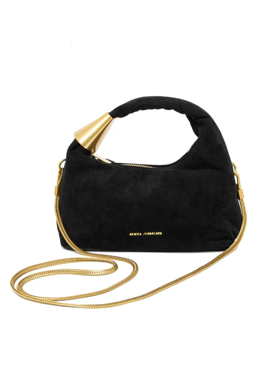 Hobo Bag Suede Gold Detail