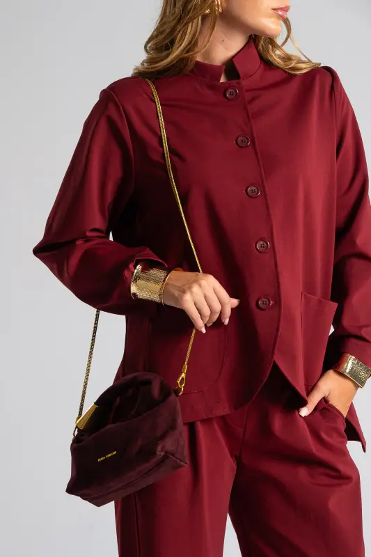 Hobo Bag Suede Gold Detail