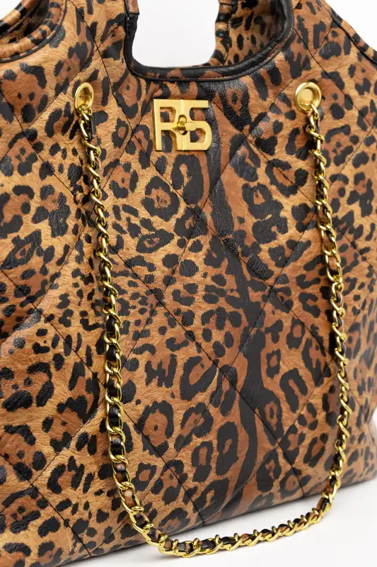 Τσάντα Ώμου Δερματίνη Leopard