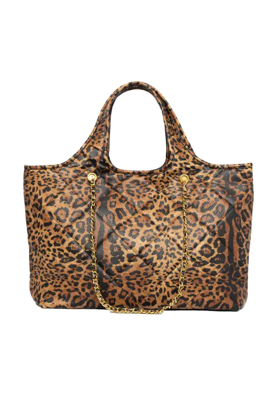 Τσάντα Ώμου Δερματίνη Leopard