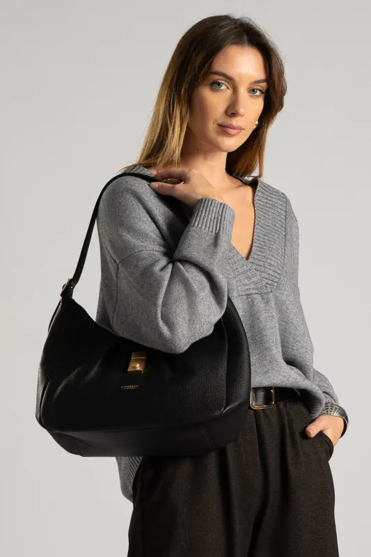 Shoulder Bag Leatherette Solid Color