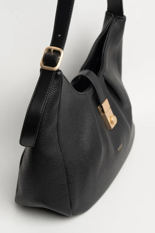 Shoulder Bag Leatherette Solid Color