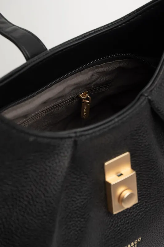 Shoulder Bag Leatherette Solid Color