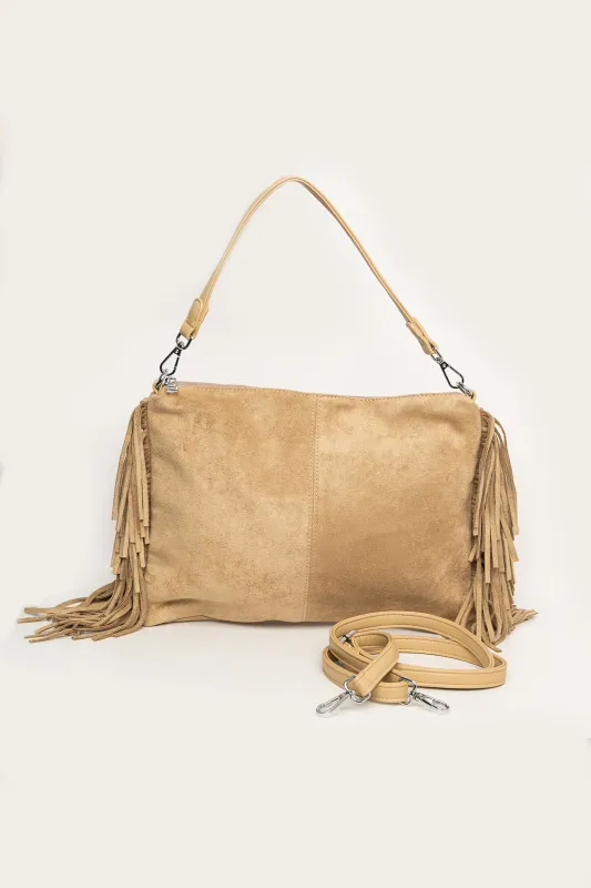 Bag Rectangular Suede Fringes