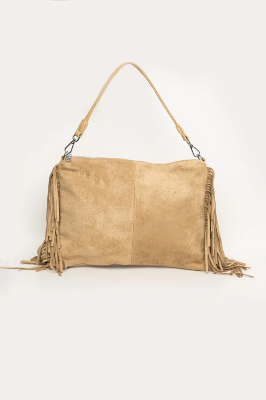 Bag Rectangular Suede Fringes