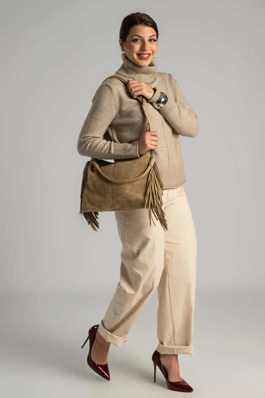 Bag Rectangular Suede Fringes