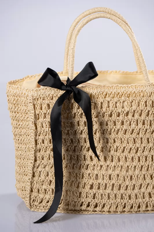 Bag Straw Beige