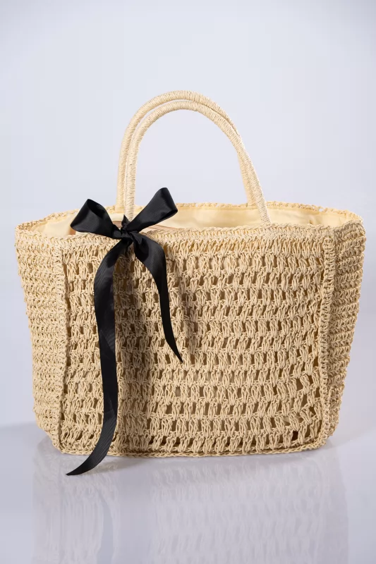 Bag Straw Beige