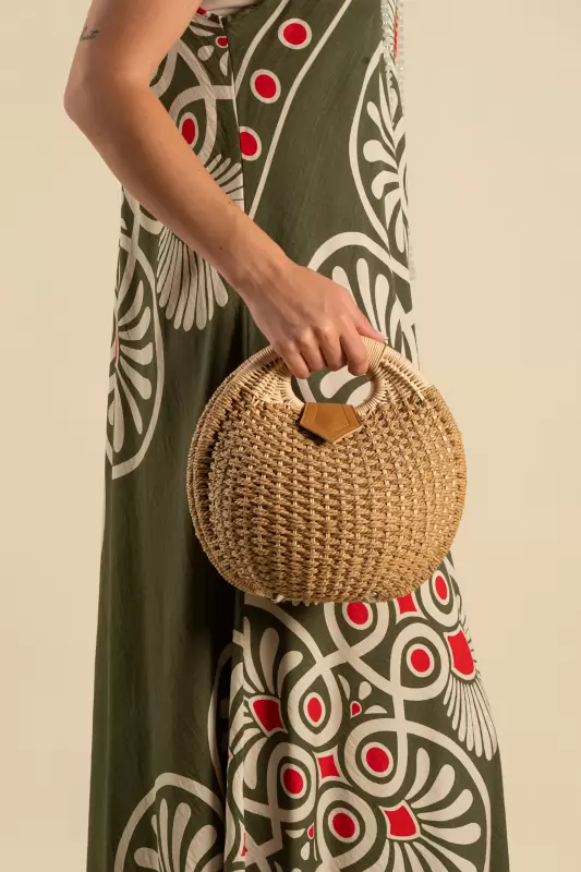 Straw Bag Round Hand