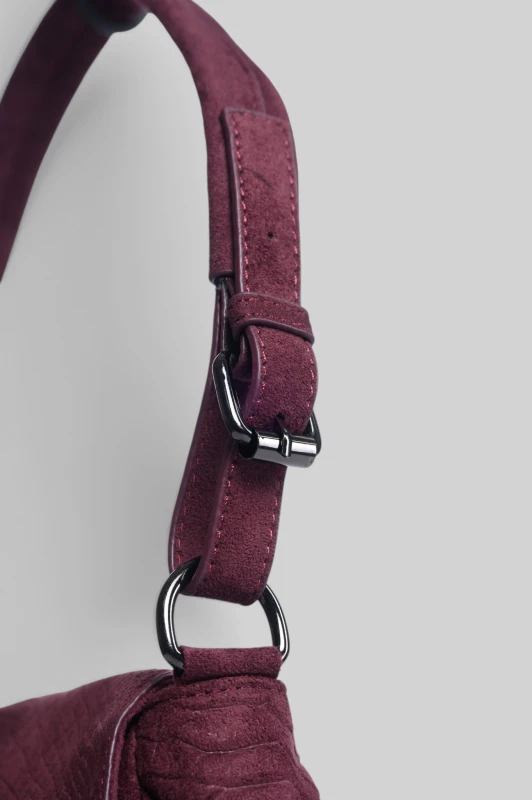 Τσάντα Satchel Σουέτ Snake