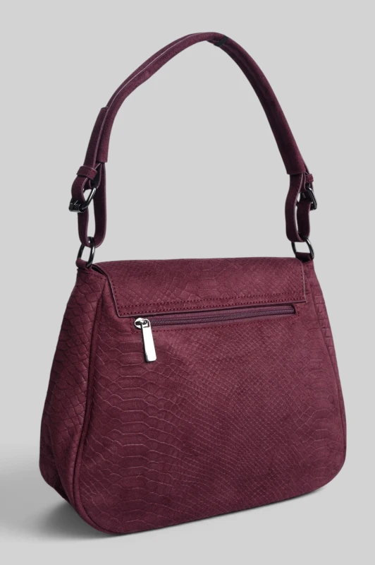 Τσάντα Satchel Σουέτ Snake